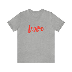 Valentine's Day Red Love Unisex Jersey Short Sleeve Tee