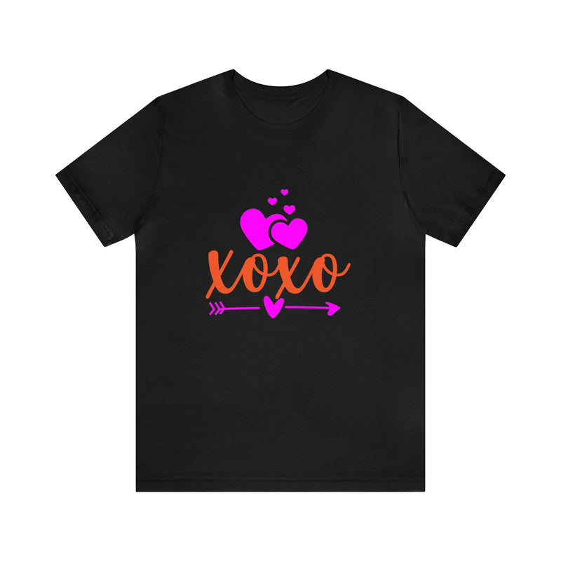 XOXO Pink Love Valentine's Day Unisex Jersey Short Sleeve Tee