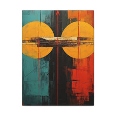 Two Moons Abstract African Art Collection Canvas Gallery Wraps