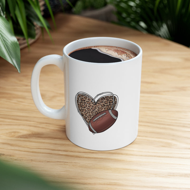 Valentine's Day Love of Football Ceramic Mug 11 oz.