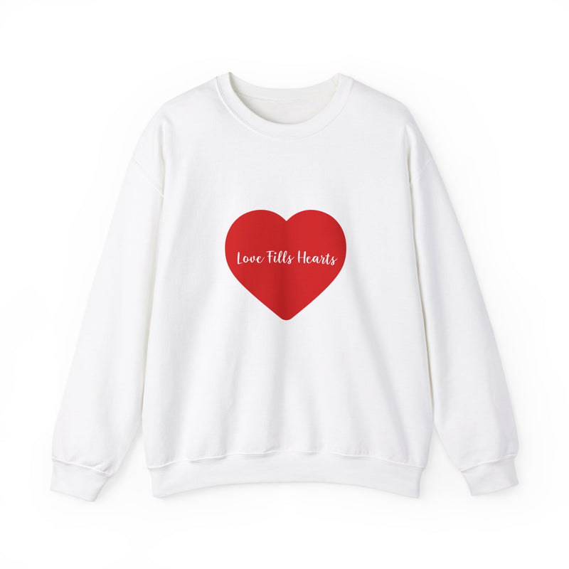 Valentine's Day Love Fills Hearts Heavy Blend™ Sweatshirt