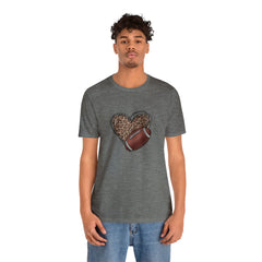 Valentine's Day Love of Football Jersey Short Sleeve Tee