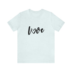 Valentine's Day Black Love Jersey Short Sleeve Tee