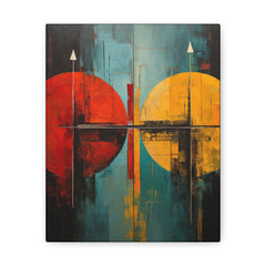 Two Moons Abstract African Art Collection Canvas Gallery Wraps