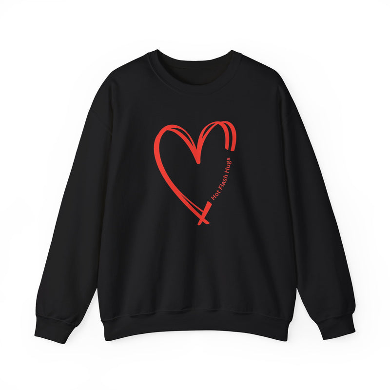 Valentine's Day Hot Flash Heart Heavy Blend™ Crewneck Sweatshirt