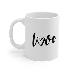 Valentine's Day Black Love Ceramic Mug 11 oz.