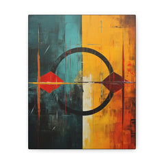 One Moon Abstract African Art Collection Canvas Gallery Wraps