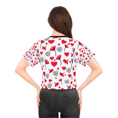 Valentine's Day Pattern Crop Tee (AOP)