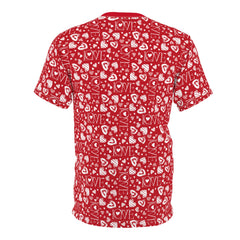 Valentine's Day Pattern Unisex Cut & Sew Tee (AOP)