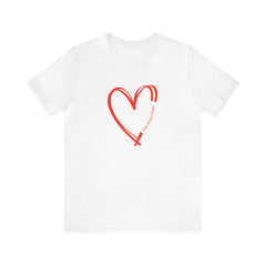 Valentine's Day Hot Flash Heart Short Sleeve Tee Express Delivery available