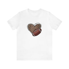 Valentine's Day Love of Football Jersey Short Sleeve Tee