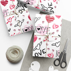 Valentine's Day Hearts Pattern Wrapping Paper