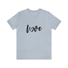 Valentine's Day Black Love Jersey Short Sleeve Tee