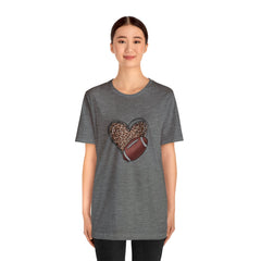 Valentine's Day Love of Football Jersey Short Sleeve Tee