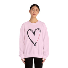 Valentine's Day Hot Flash Heart Heavy Blend™ Crewneck Sweatshirt