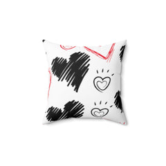 Valentine's Day Pattern Spun Polyester Square Pillow