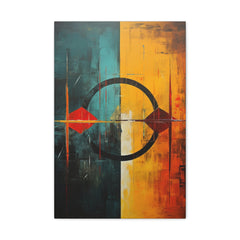 One Moon Abstract African Art Collection Canvas Gallery Wraps