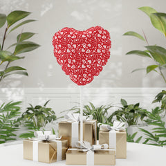 Valentine's Day Pattern Balloon (Round and Heart-shaped), 11"