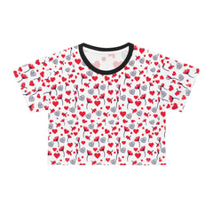 Valentine's Day Pattern Crop Tee (AOP)