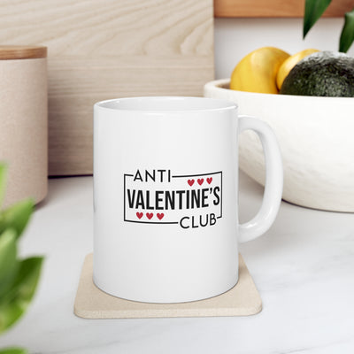 Anti-Valentine's Day' Club Ceramic Mug 11 oz.