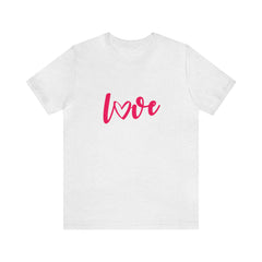 Valentine's Day Pink Love Unisex Jersey Short Sleeve Tee