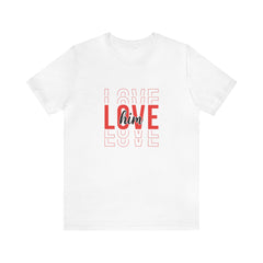 Valentine's Day Love Him Jersey Short Sleeve Tee