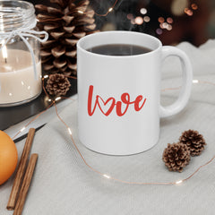 Valentine's Day Red Love Ceramic Mug 11 oz.