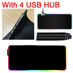 RGB Mouse Pad with Cable - S.E. Burks Global Marketplace