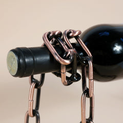 Magic Iron Chain Wine Bottle Holder - S.E. Burks Global Marketplace