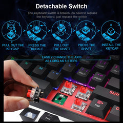 Mini Mechanical Gaming Wired Keyboard - S.E. Burks Global Marketplace