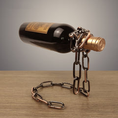 Magic Iron Chain Wine Bottle Holder - S.E. Burks Global Marketplace