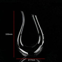 Crystal U-shaped 1500ml Wine Decanter - S.E. Burks Global Marketplace