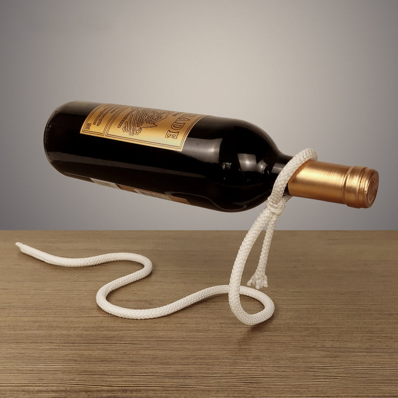 Suspended Rope Wine Bottle - S.E. Burks Global Marketplace