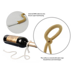 Suspended Rope Wine Bottle - S.E. Burks Global Marketplace